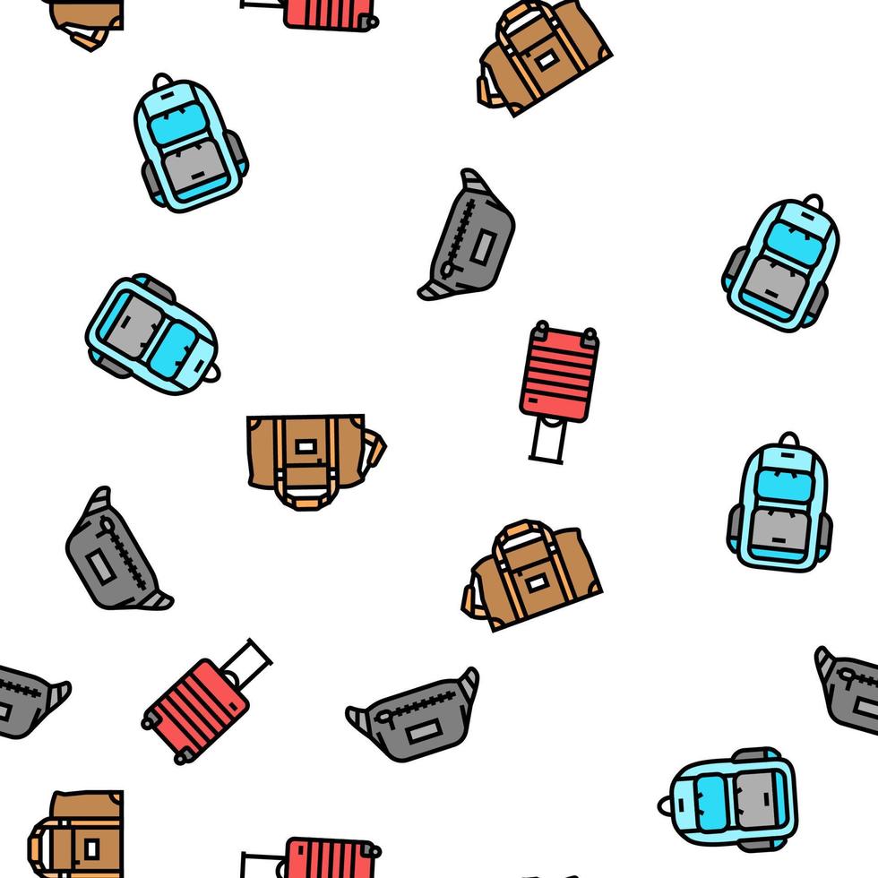 Bag For Carry Products And Goods vector seamless pattern