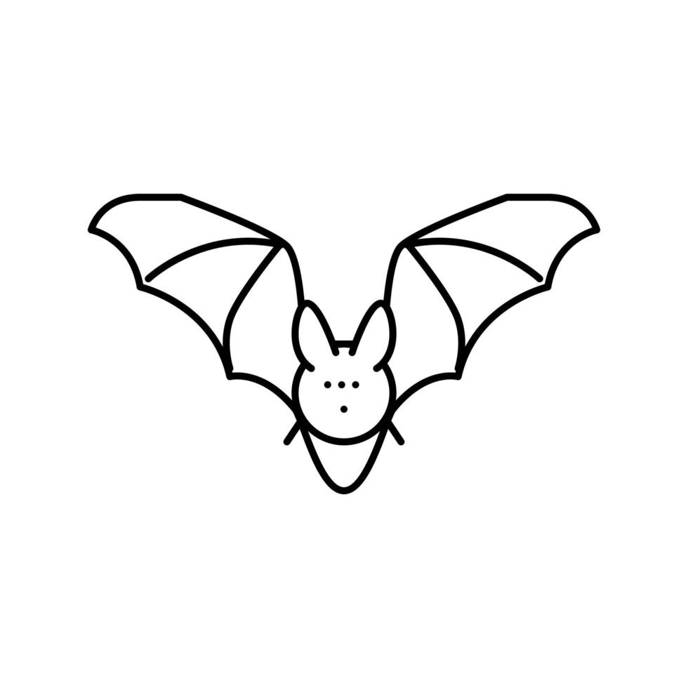 bat animal in zoo line icon vector illustration
