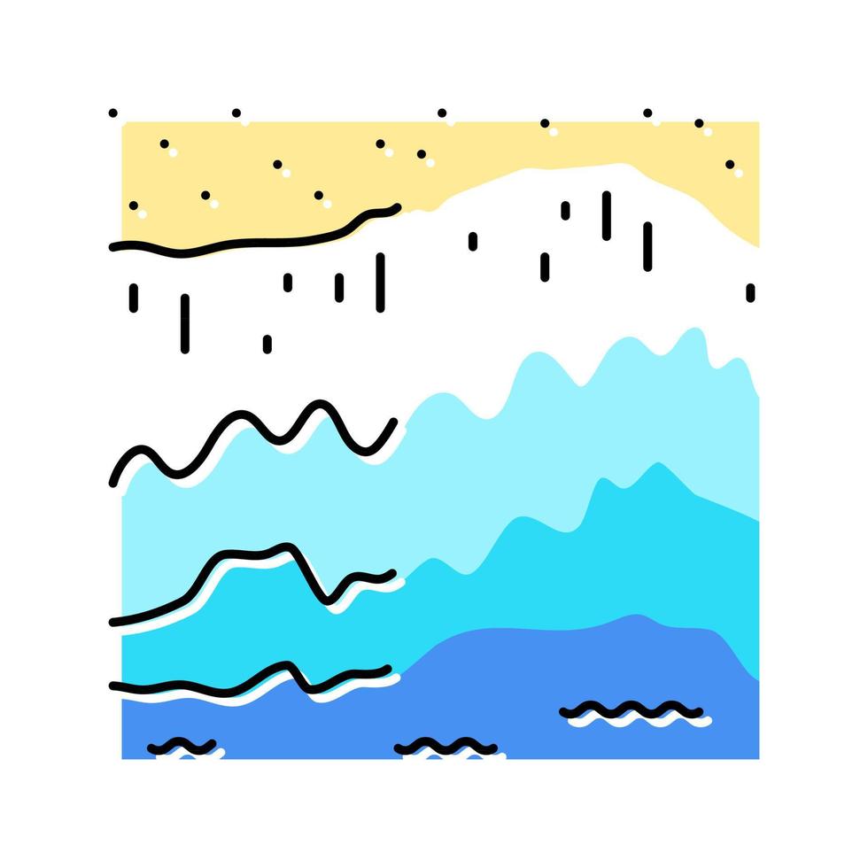 ocean summer color icon vector illustration