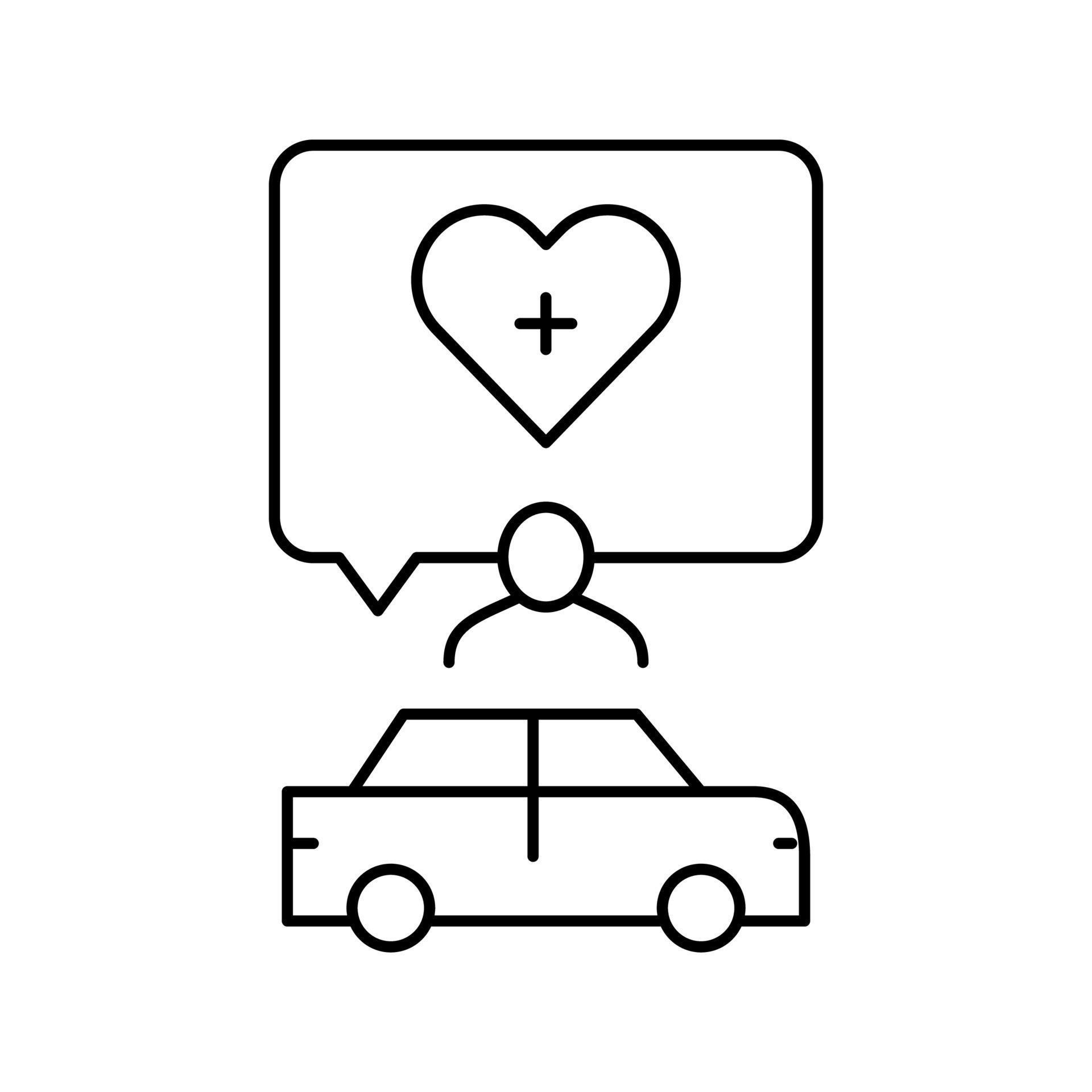medical driving conditions line icon vector illustration 19002081