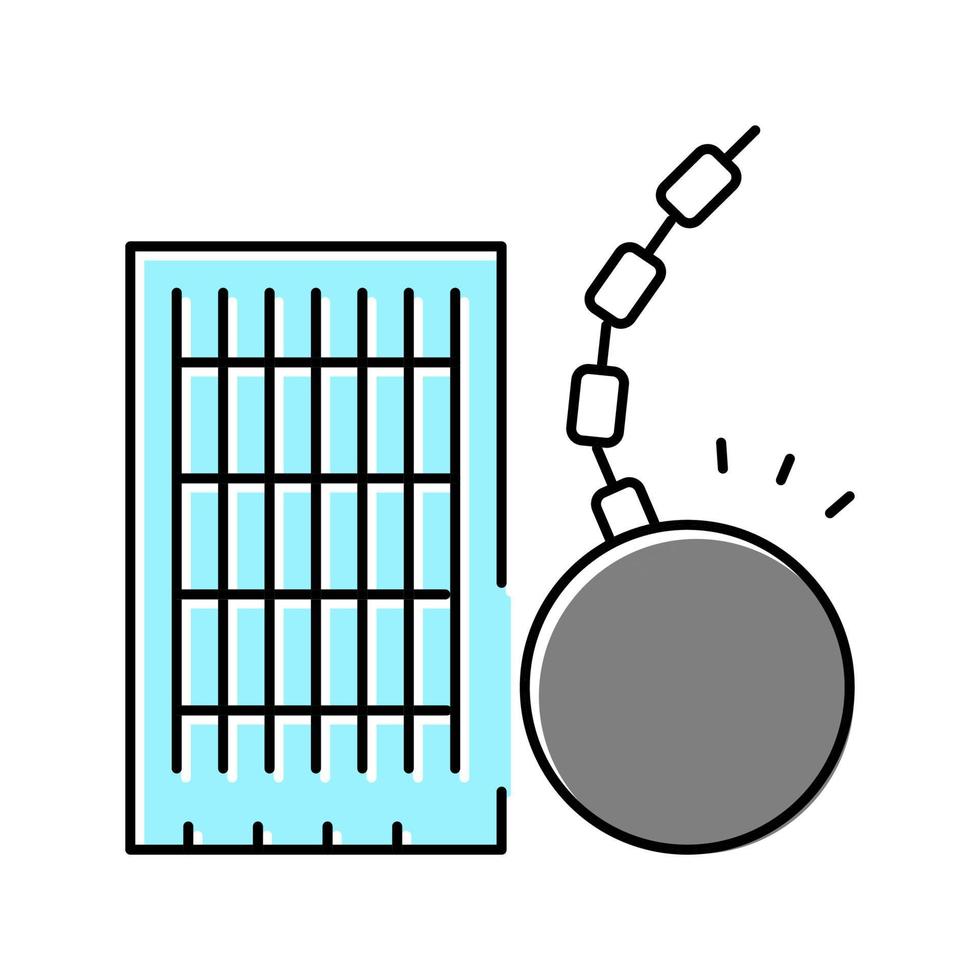 high rise skyscraper demolition color icon vector illustration