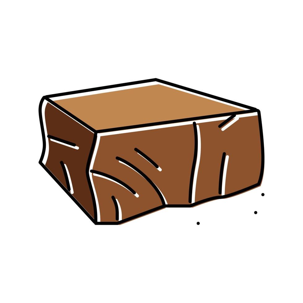 bloque de color chocolate icono vector ilustración