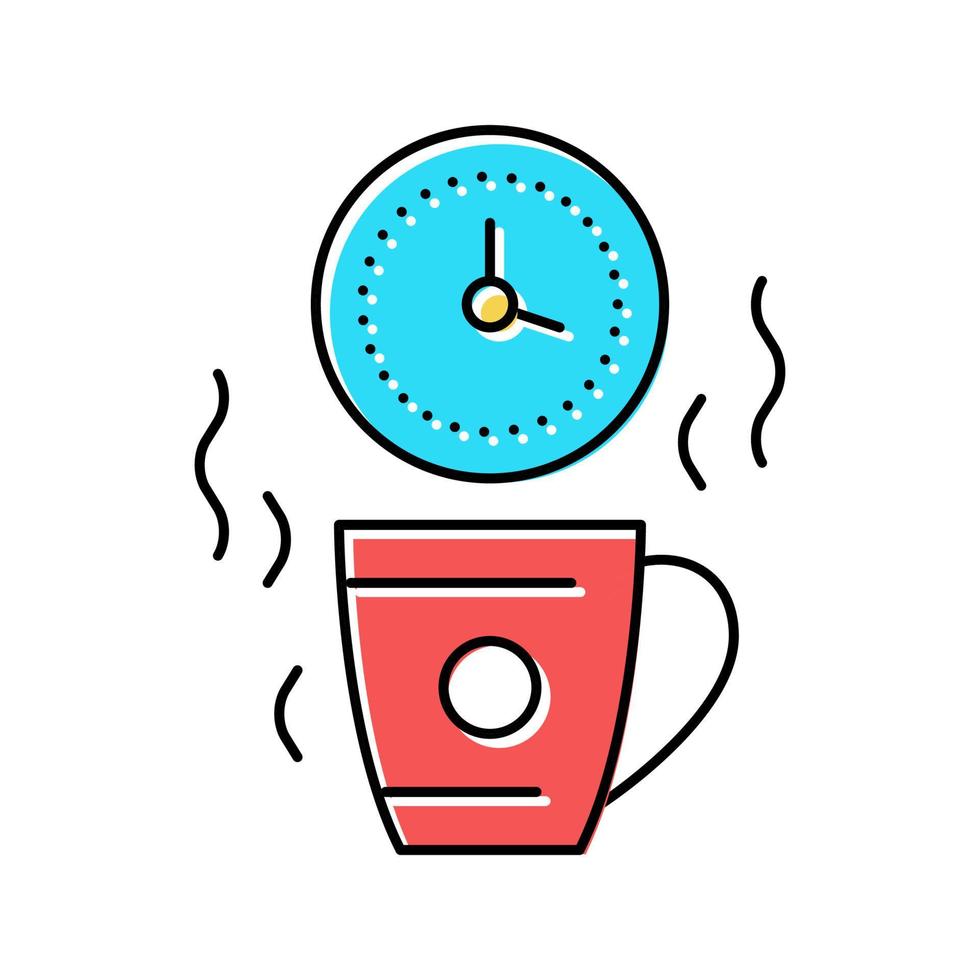 ilustración de vector de icono de color de foro de pausa para el café