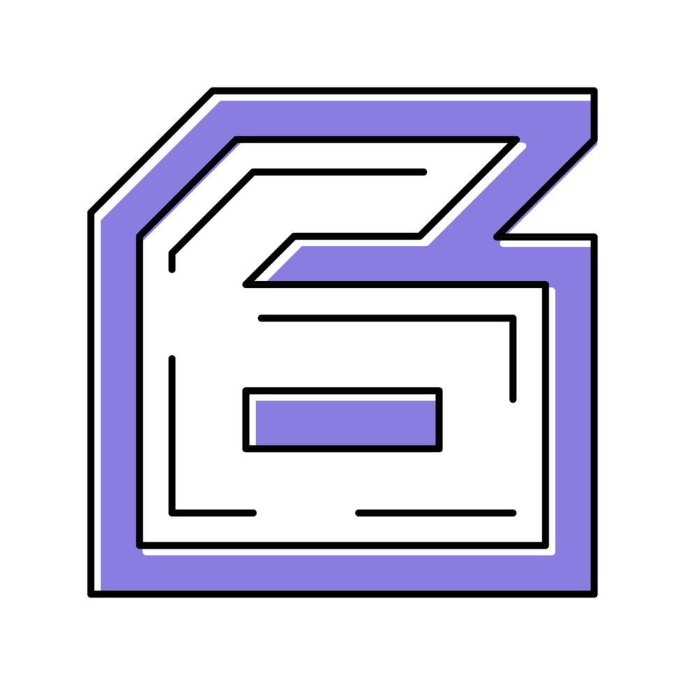 sixth number color icon vector illustration