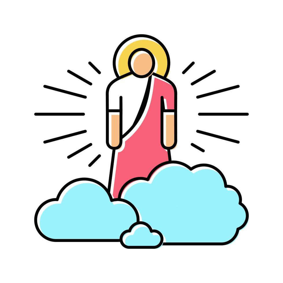god christianity color icon vector illustration