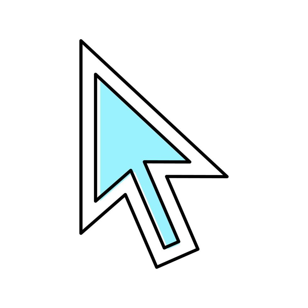 cursor flecha color icono vector ilustración
