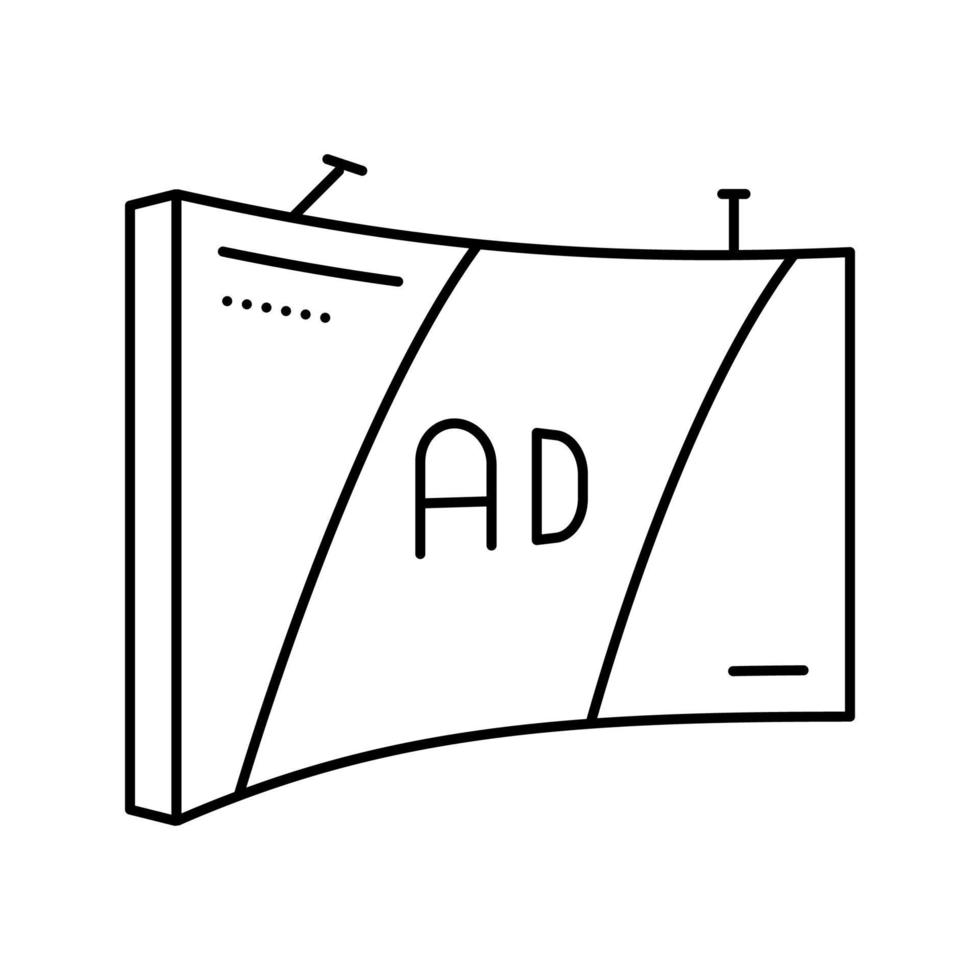 pop up display exhibition line icon vector illustration