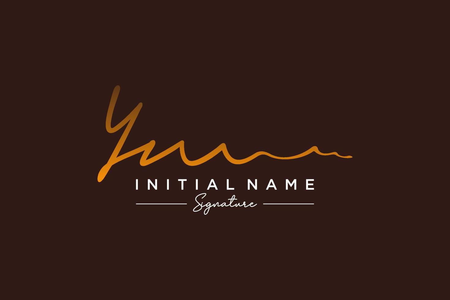Initial YM signature logo template vector. Hand drawn Calligraphy lettering Vector illustration.
