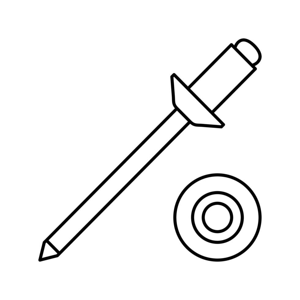rivet screw line icon vector illustration 19002540 Vector Art at Vecteezy