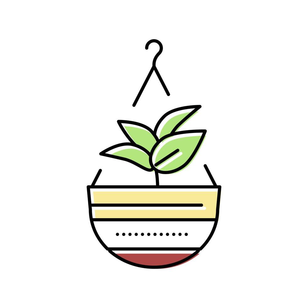 plant hanger color icon vector illustration