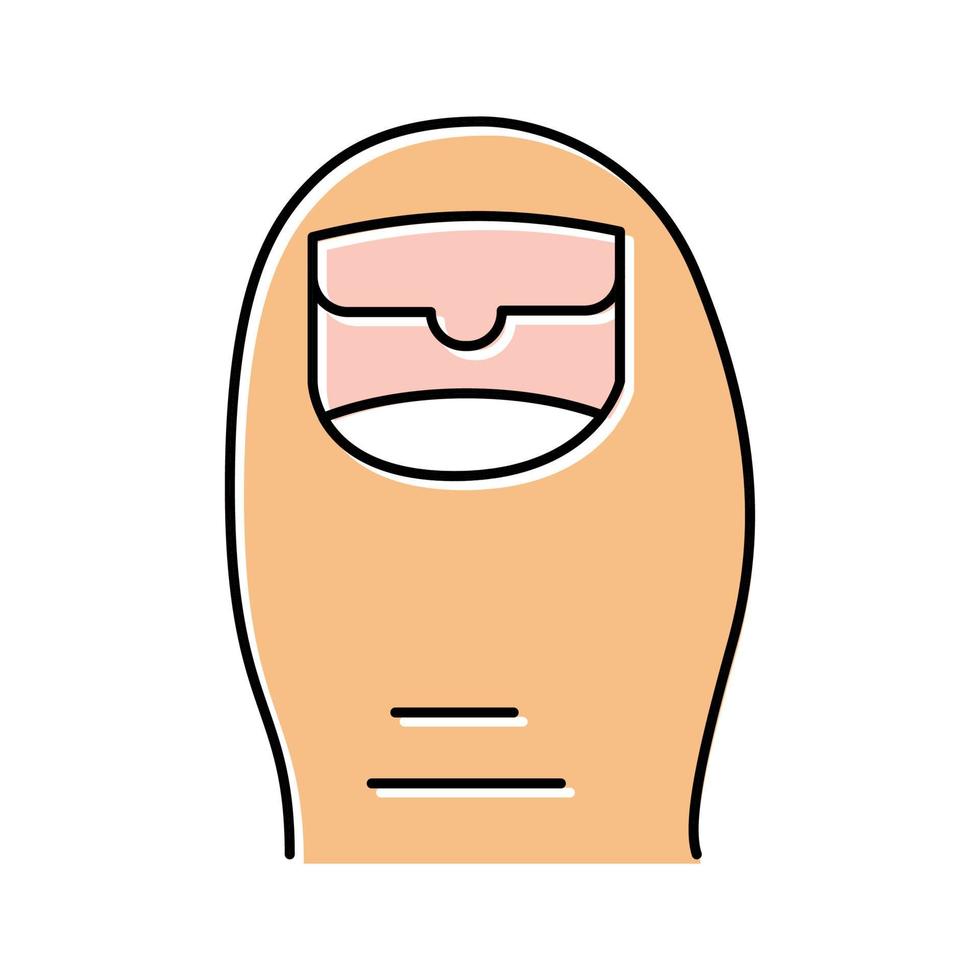 ortonixia nail disease color icon vector illustration