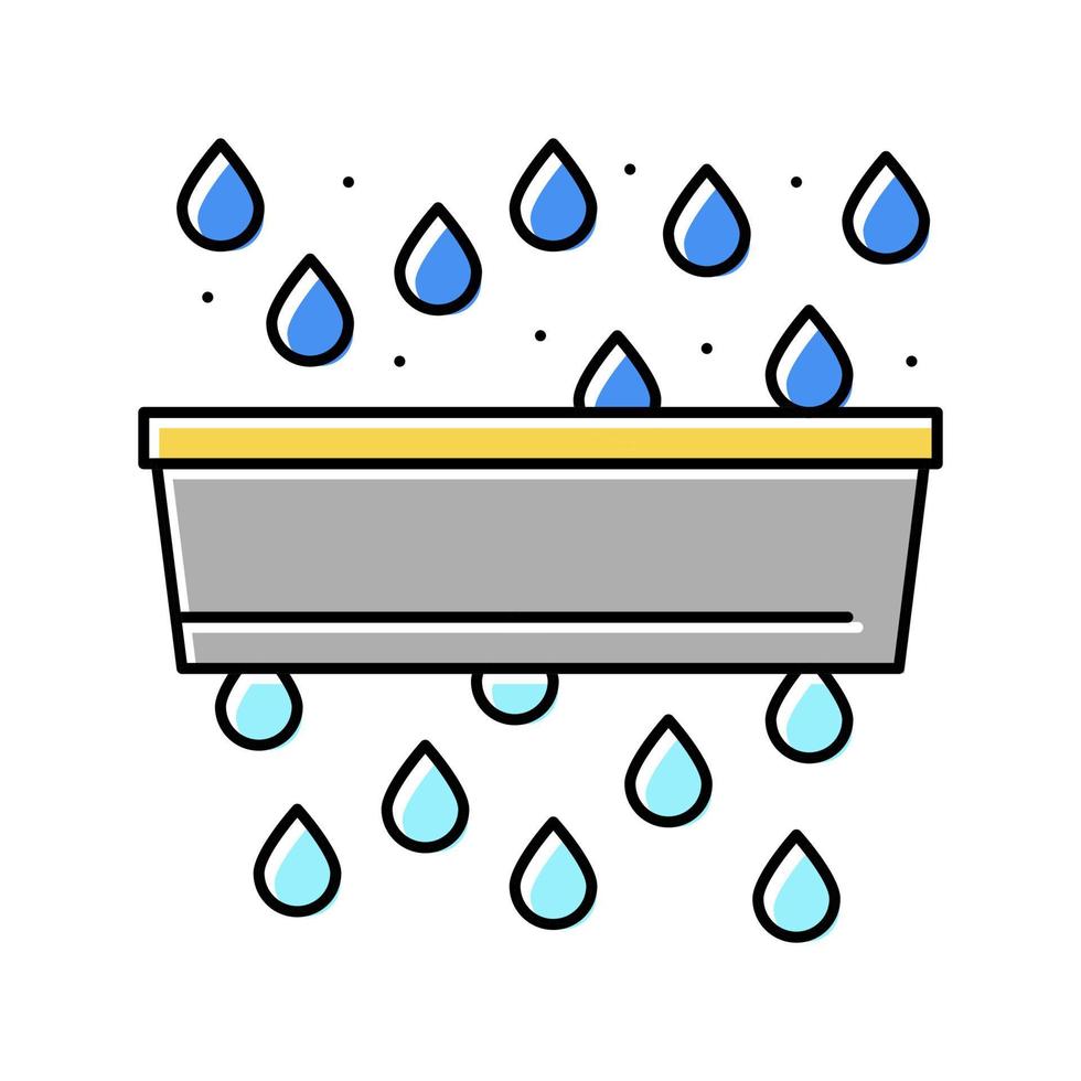 Ilustración de vector de icono de color de purificación y contaminación de agua