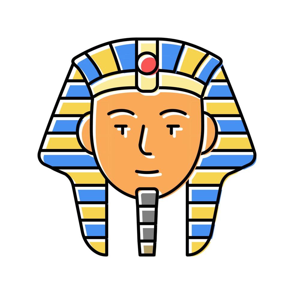 pharaoh egypt color icon vector illustration