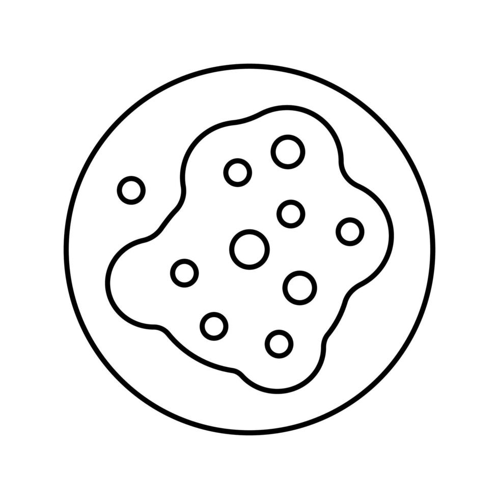ilustración de vector de icono de línea de enfermedad de piel pustulosa