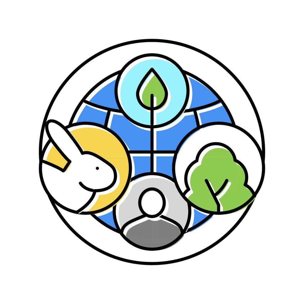 ecosystem ecology color icon vector illustration