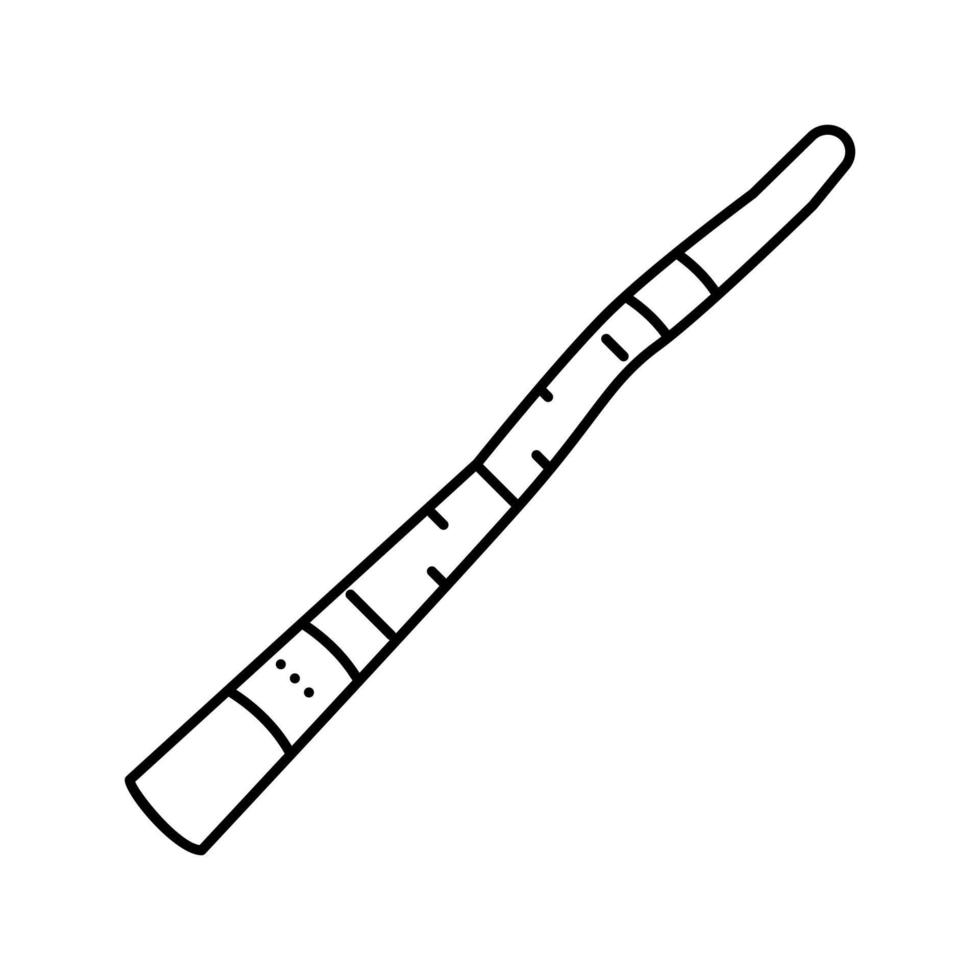 didgeridoo músico instrumento línea icono vector ilustración
