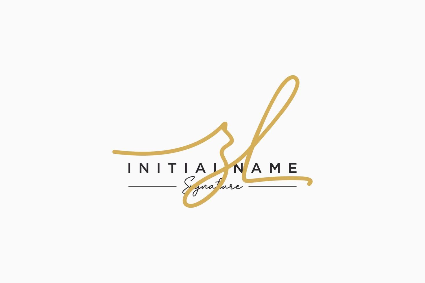 Initial ZL signature logo template vector. Hand drawn Calligraphy lettering Vector illustration.