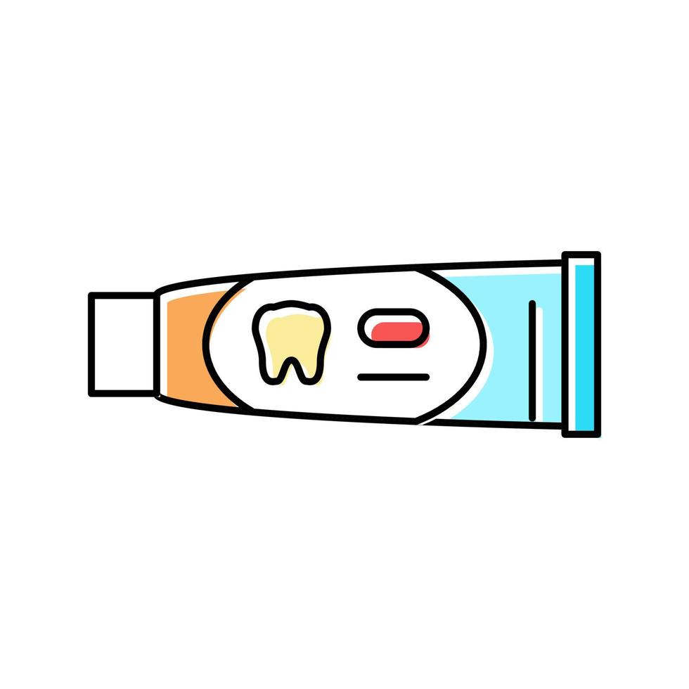 toothpaste color icon vector illustration