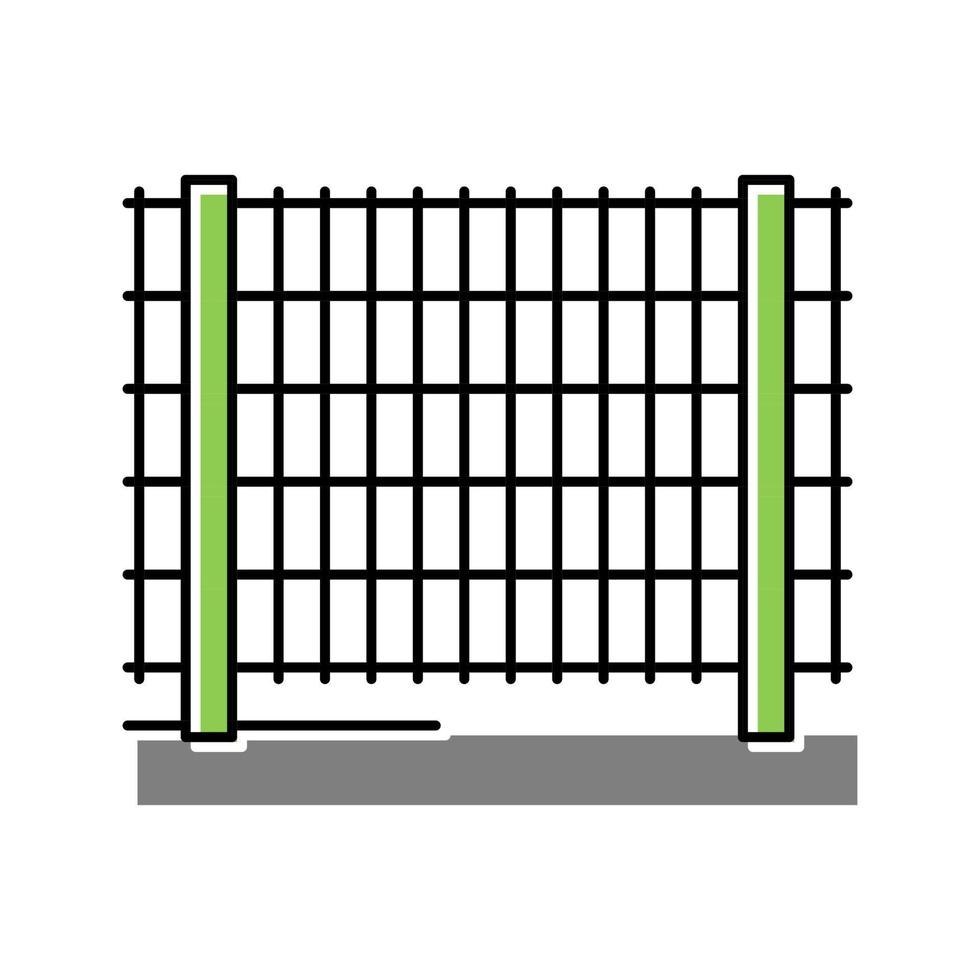 Ilustración de vector de icono de color de valla de alambre