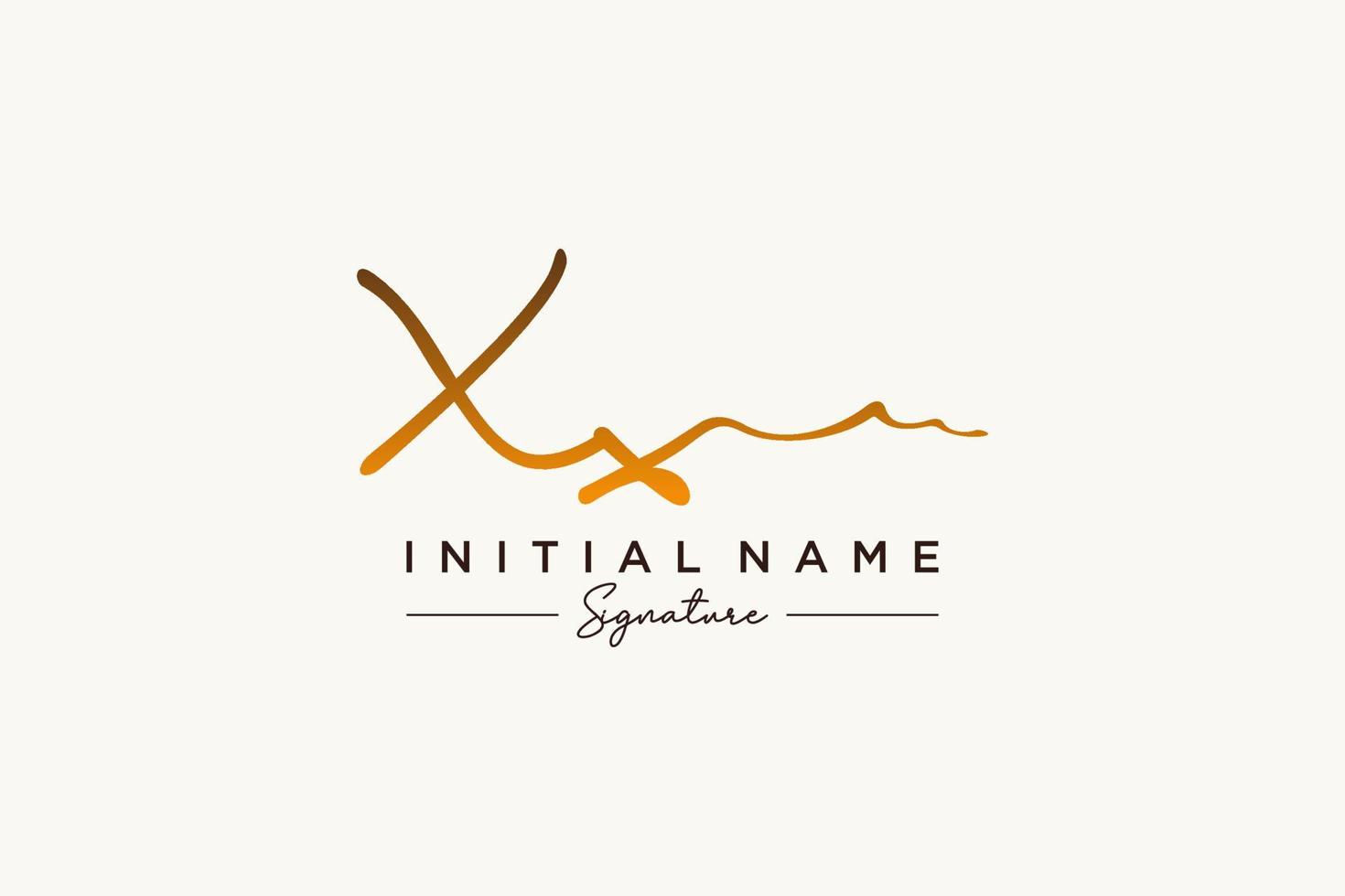 Initial XX signature logo template vector. Hand drawn Calligraphy lettering Vector illustration.