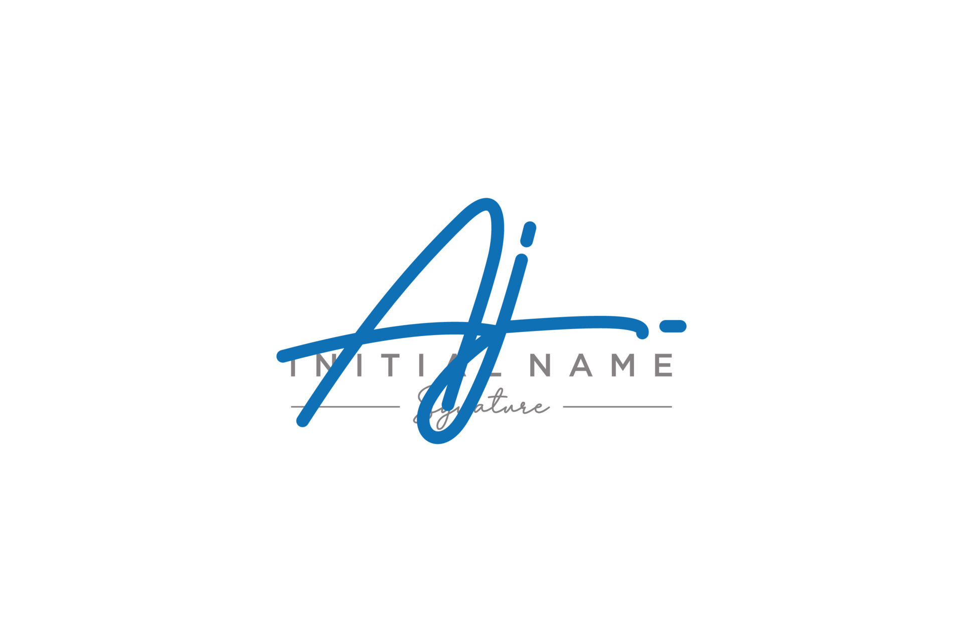 Initial AJ signature logo template vector. Hand drawn Calligraphy