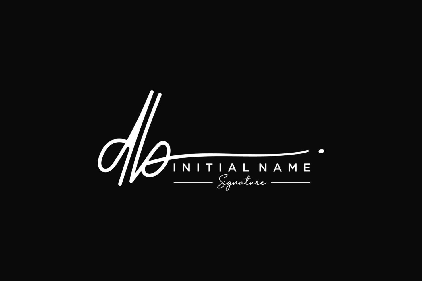 Initial DB signature logo template vector. Hand drawn Calligraphy lettering Vector illustration.