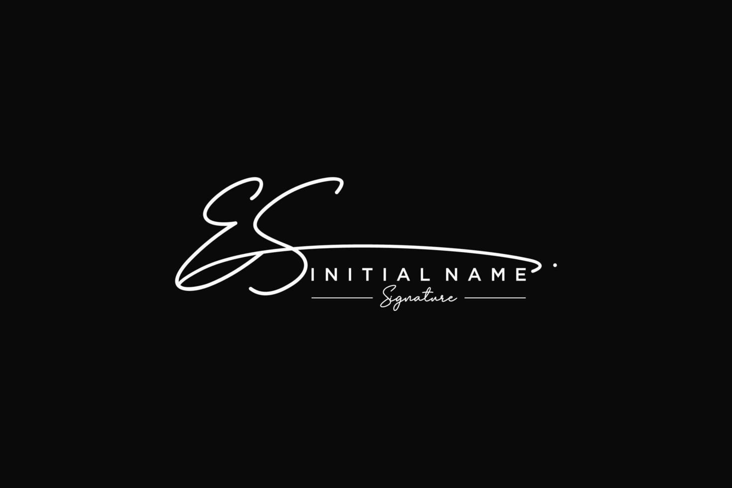 Initial ES signature logo template vector. Hand drawn Calligraphy lettering Vector illustration.