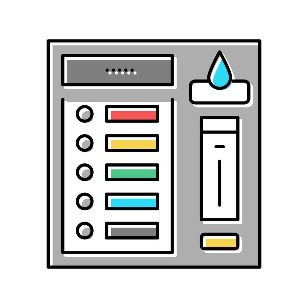 control panel car wash color icon vector illustration