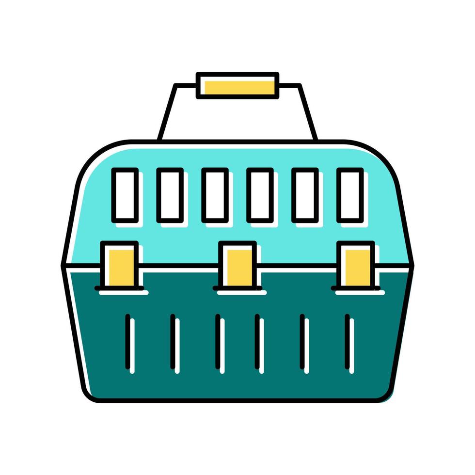 Ilustración de vector de icono de color de jaula de carro