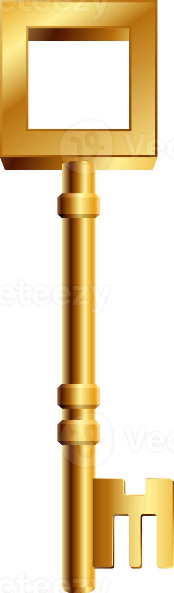 Gold key symbol 19002938 PNG