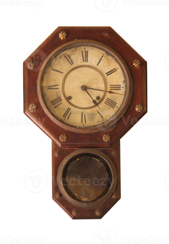 Old clock wood png