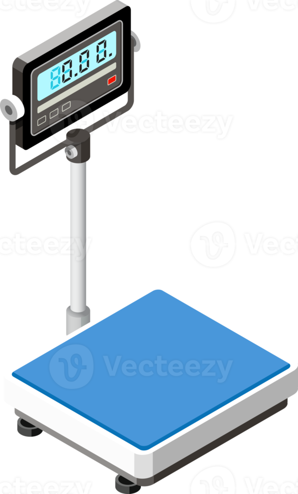 Weighing scale isometric flat color png