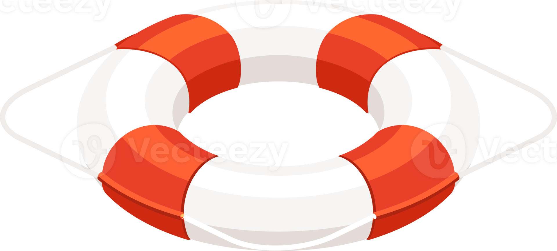 Lifebuoy isometric flat color png