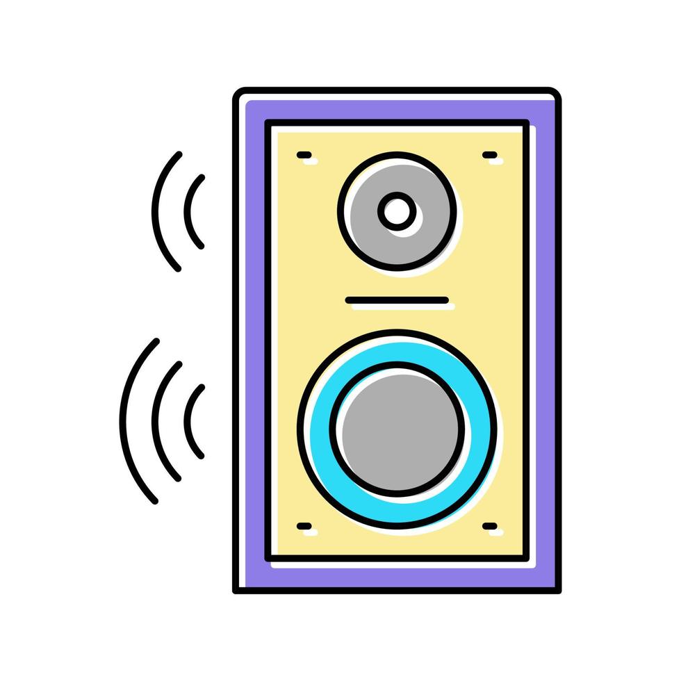 Ilustración de vector de icono de color de altavoz dinámico