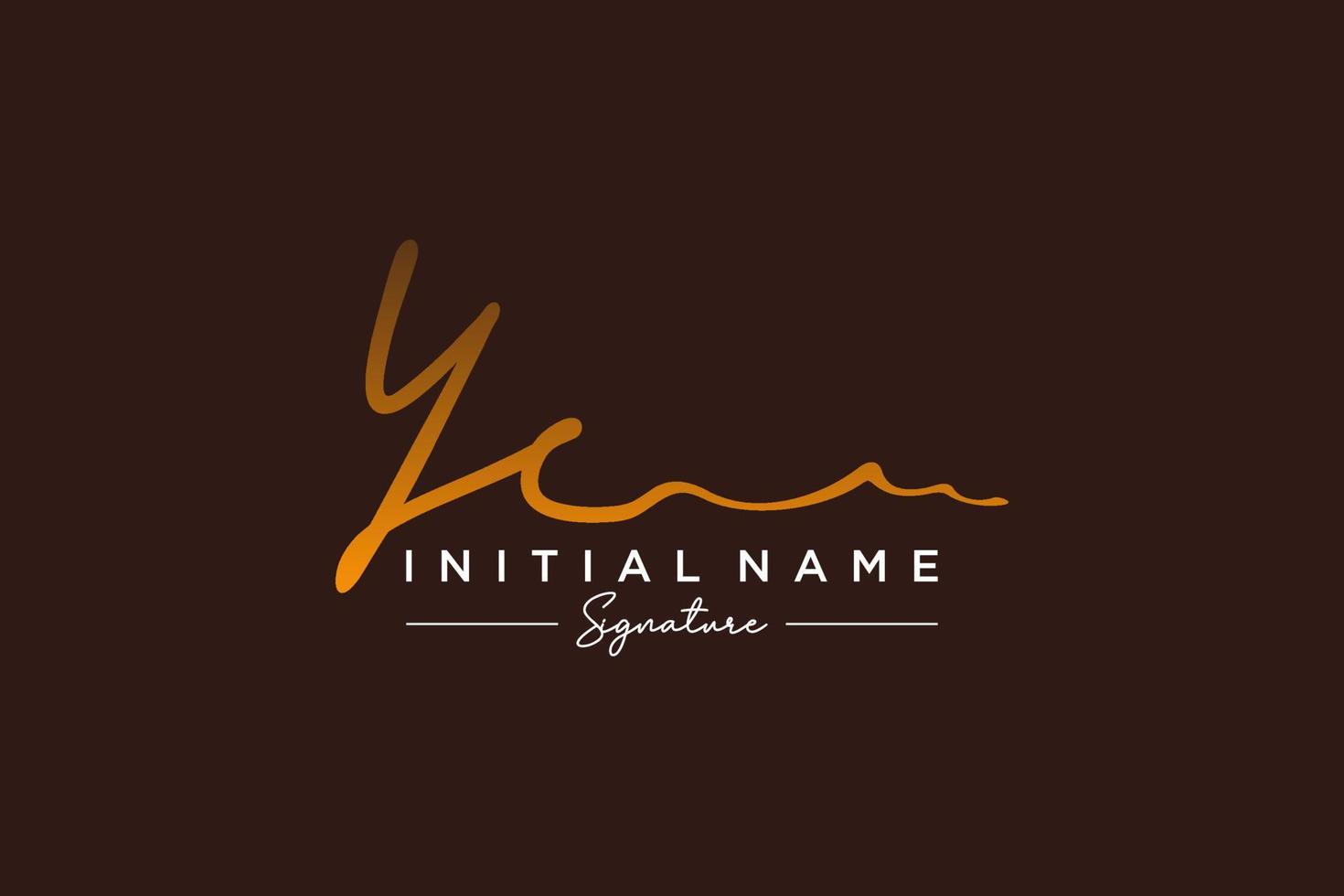 Initial YC signature logo template vector. Hand drawn Calligraphy lettering Vector illustration.