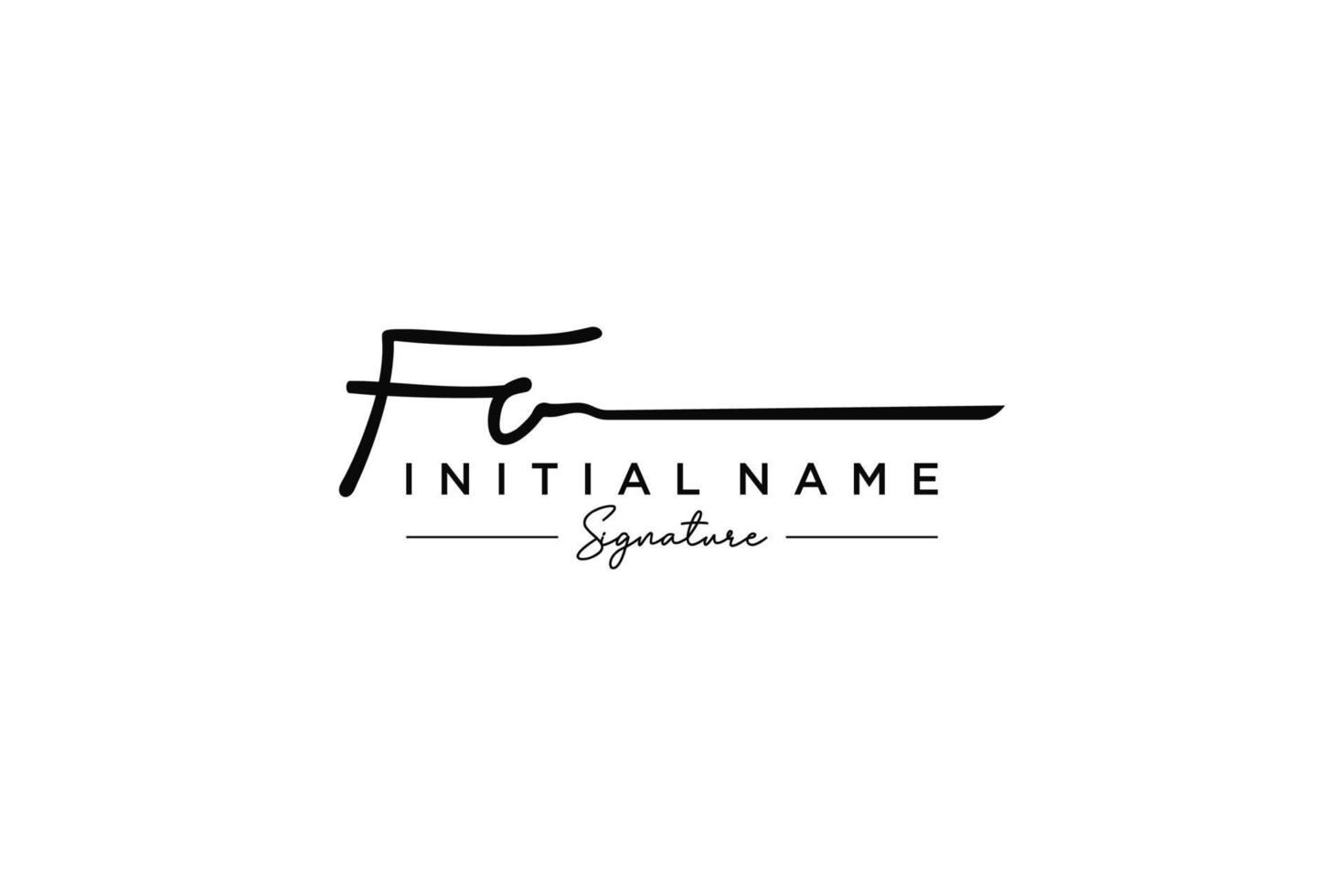 Initial FO signature logo template vector. Hand drawn Calligraphy lettering Vector illustration.