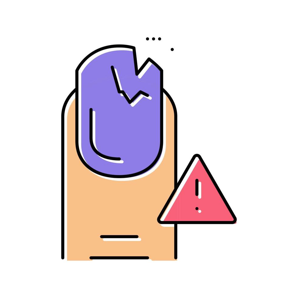 ilustración de vector de icono de color de uñas estrellado