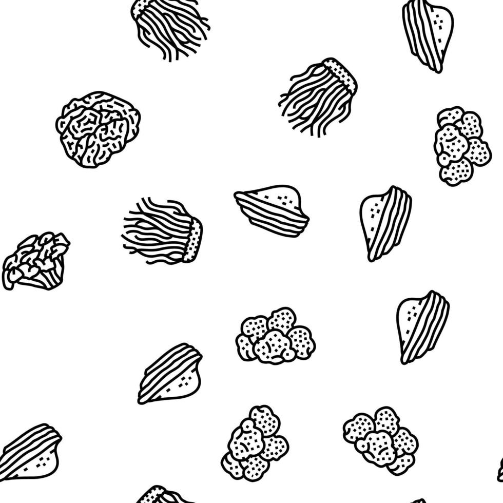 mushroom food forest fungi vector seamless pattern