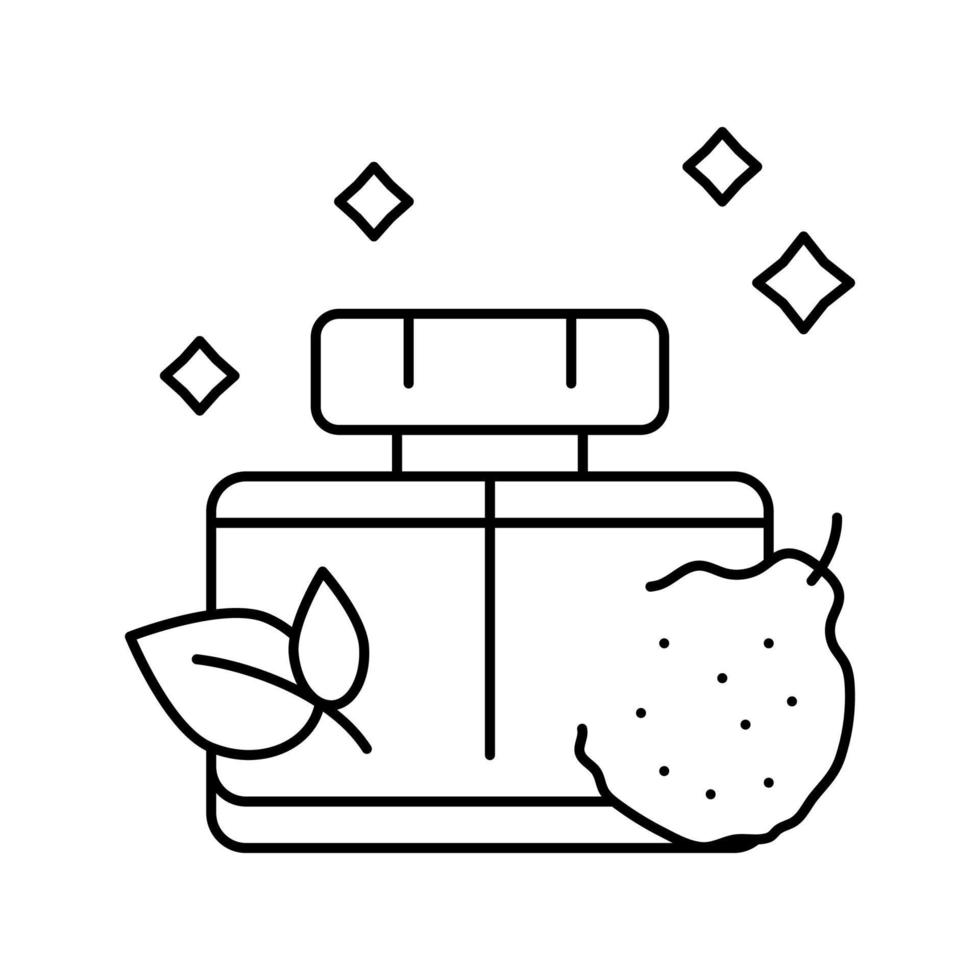notas frescas perfume línea icono vector ilustración