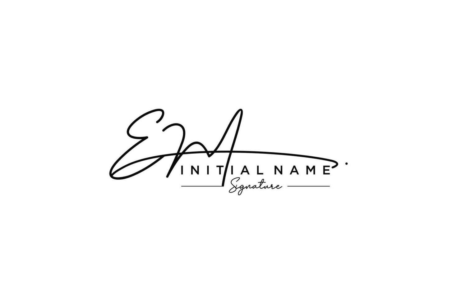 Initial EM signature logo template vector. Hand drawn Calligraphy lettering Vector illustration.