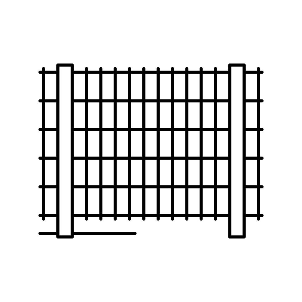 Ilustración de vector de icono de línea de valla de alambre