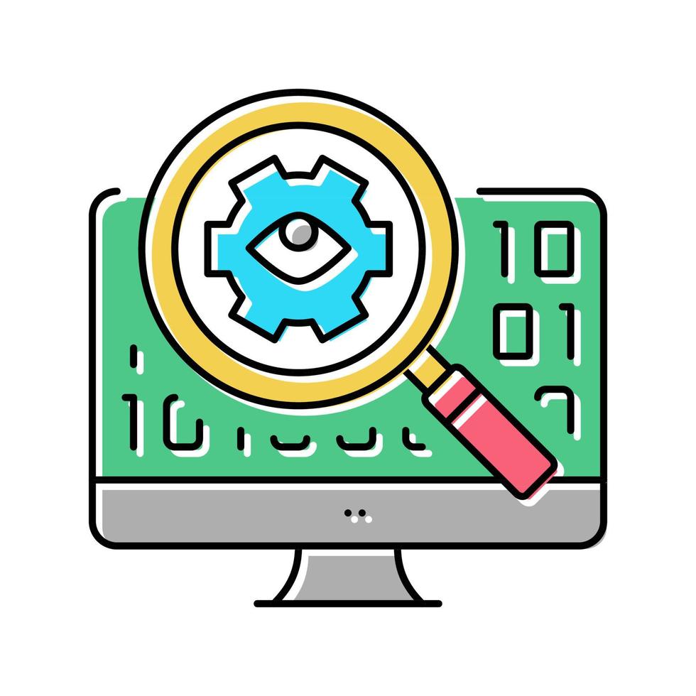 ilustración de vector de icono de color de software de código abierto