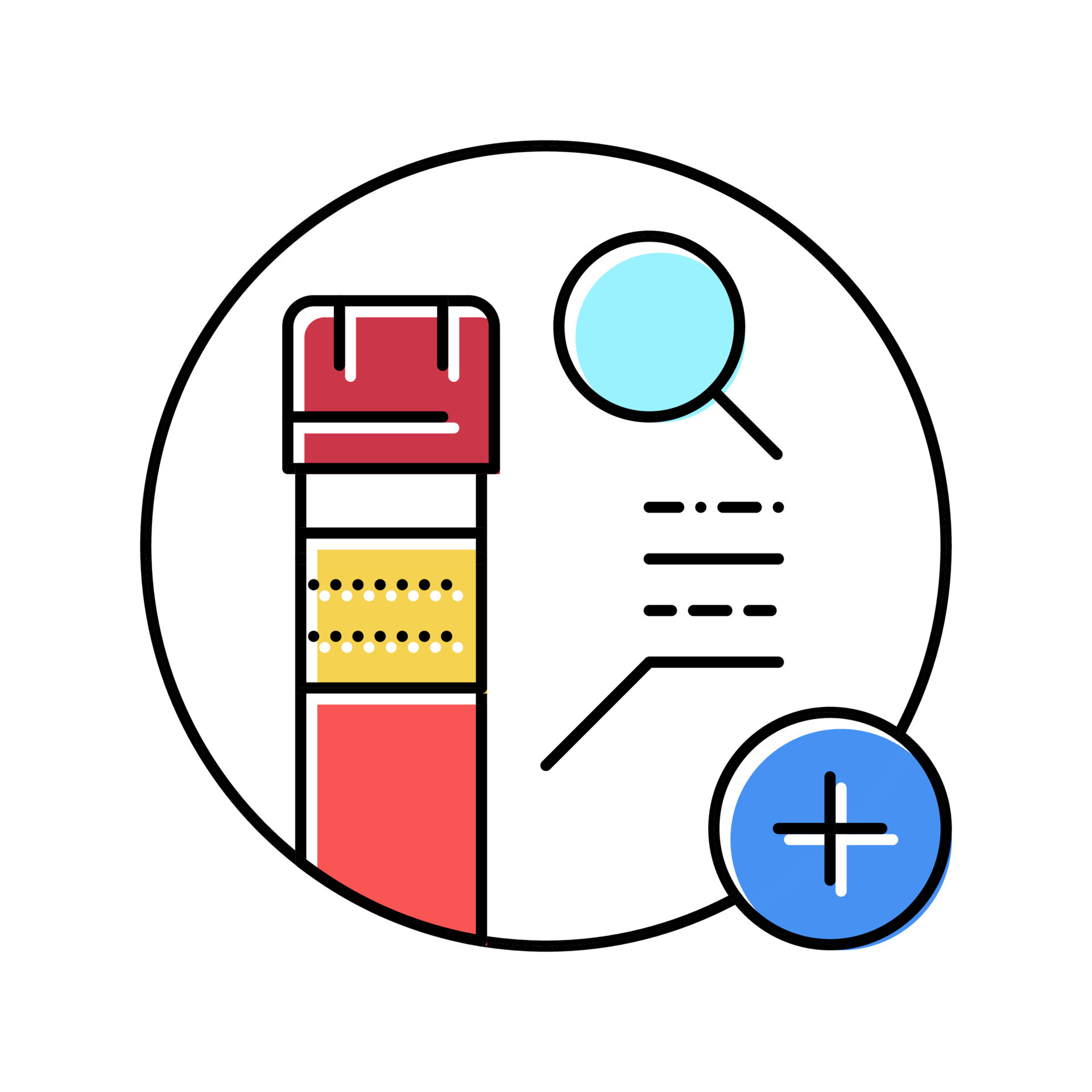 ilustración de vector de icono de color de control de salud del panel