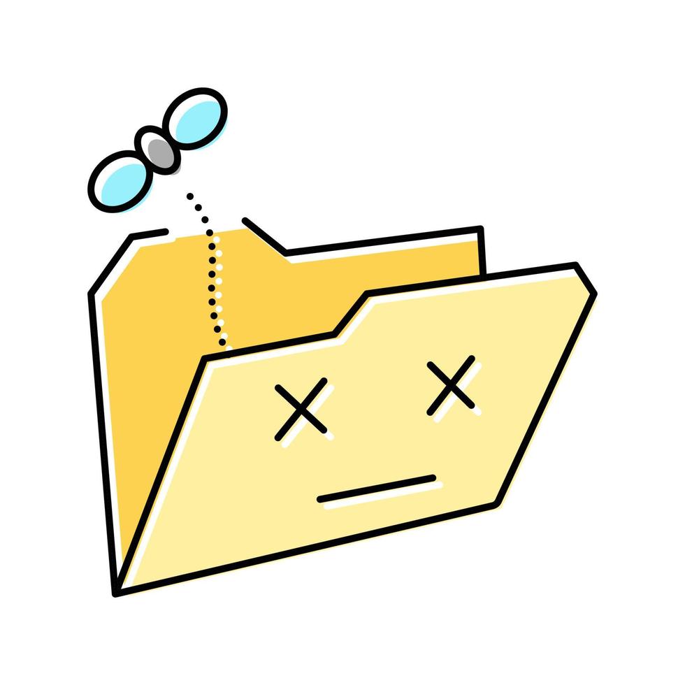 empty folder color icon vector illustration