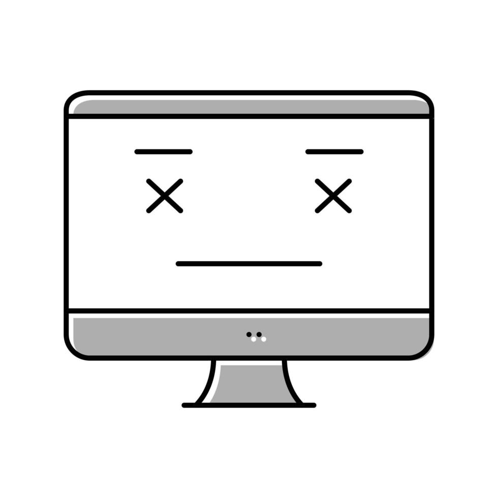 ilustración de vector de icono de color de sitio web sin trabajar