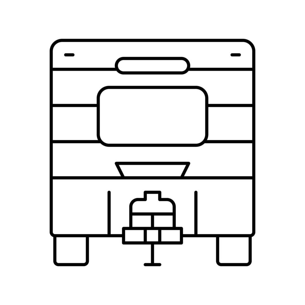 remolque transporte vehículo línea icono vector ilustración