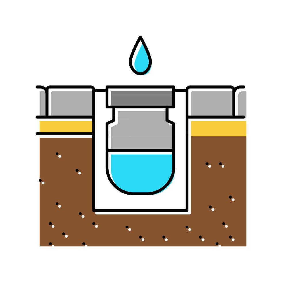 drainage system road color icon vector illustration