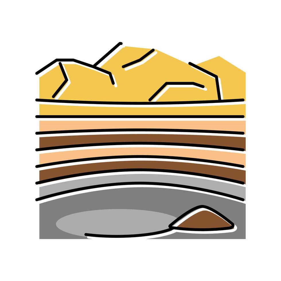 opencast goldmine color icon vector illustration