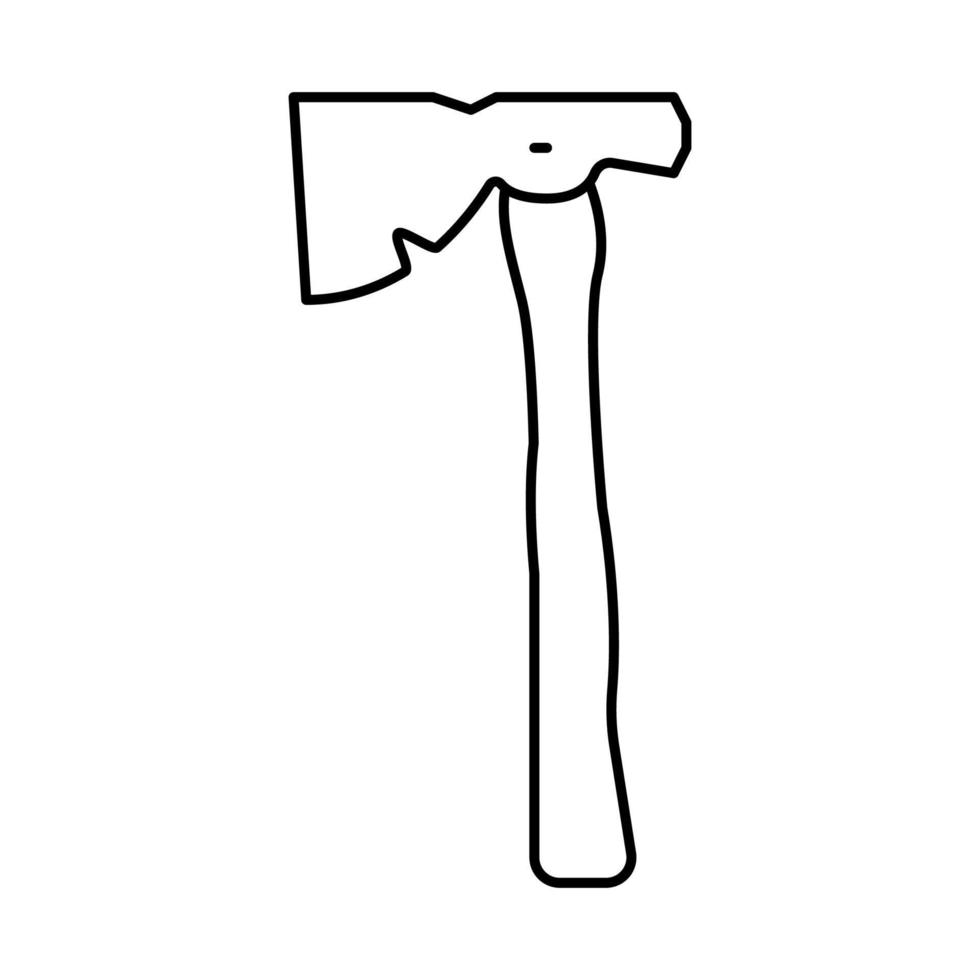 half hatchet hammer tool line icon vector illustration