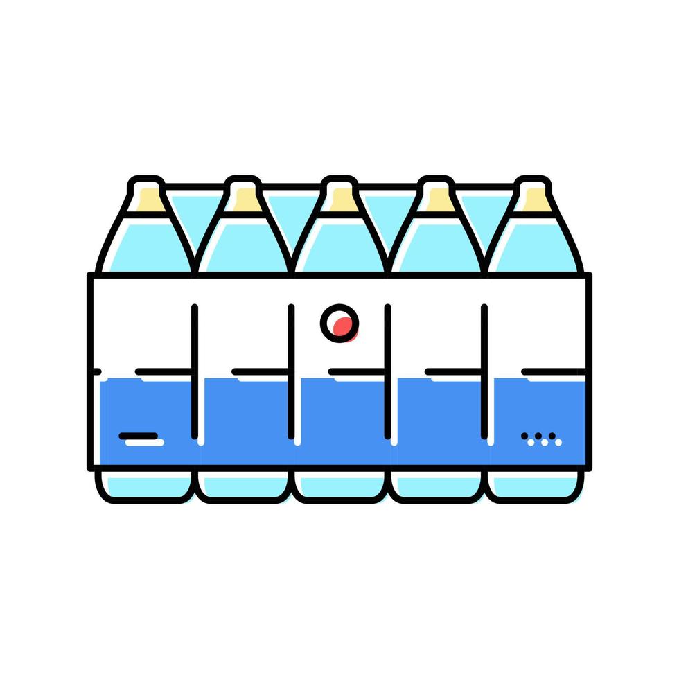 water bottles pack color icon vector illustration